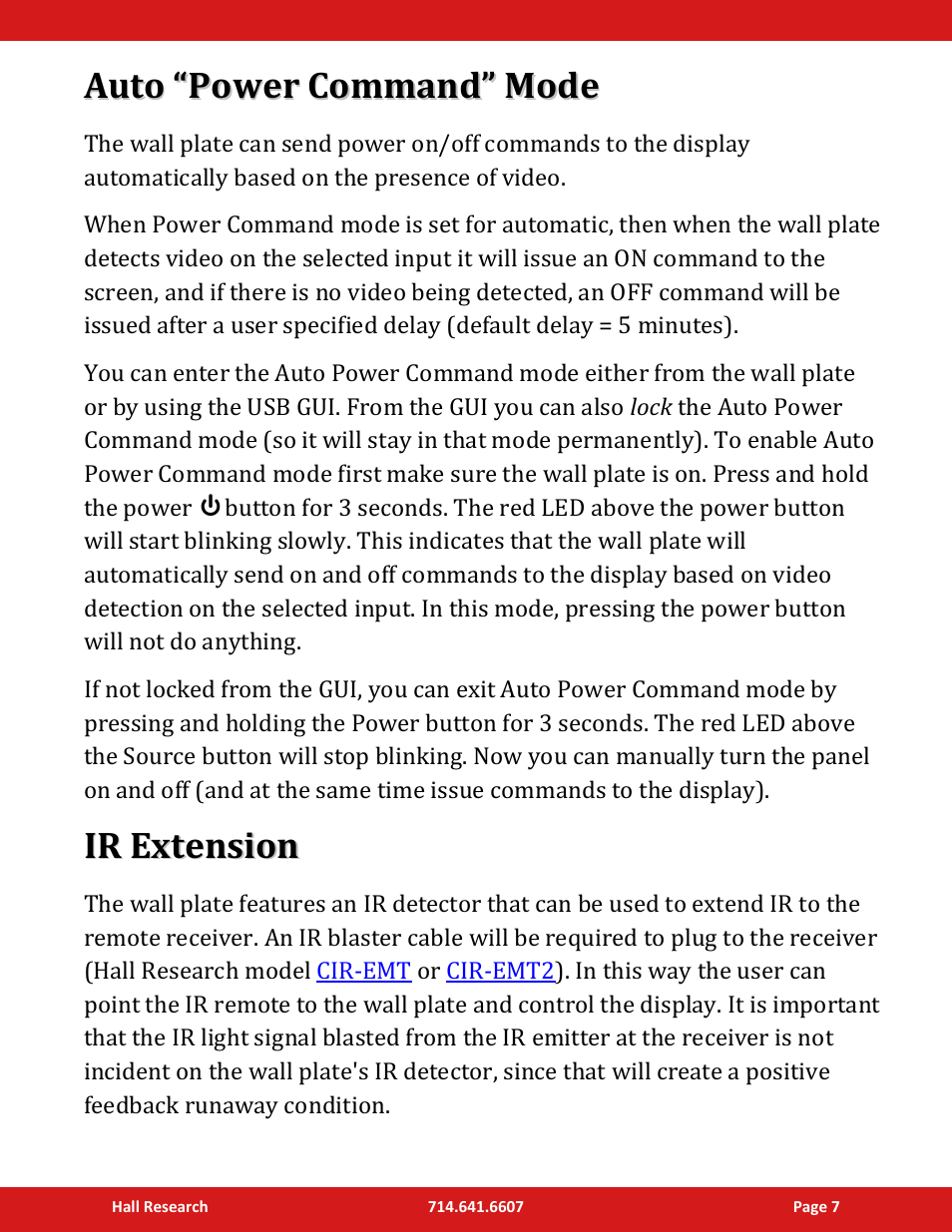 Hall Research UHBX-SW3-WP User Manual | Page 7 / 12