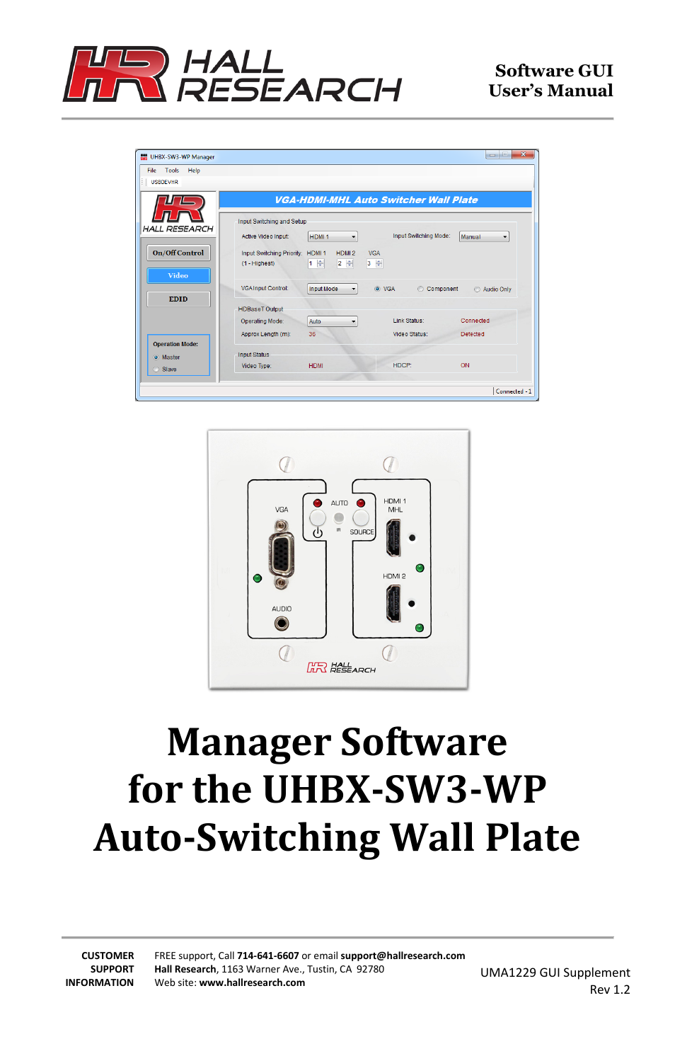 Hall Research UHBX-SW3-WP User Manual | 20 pages