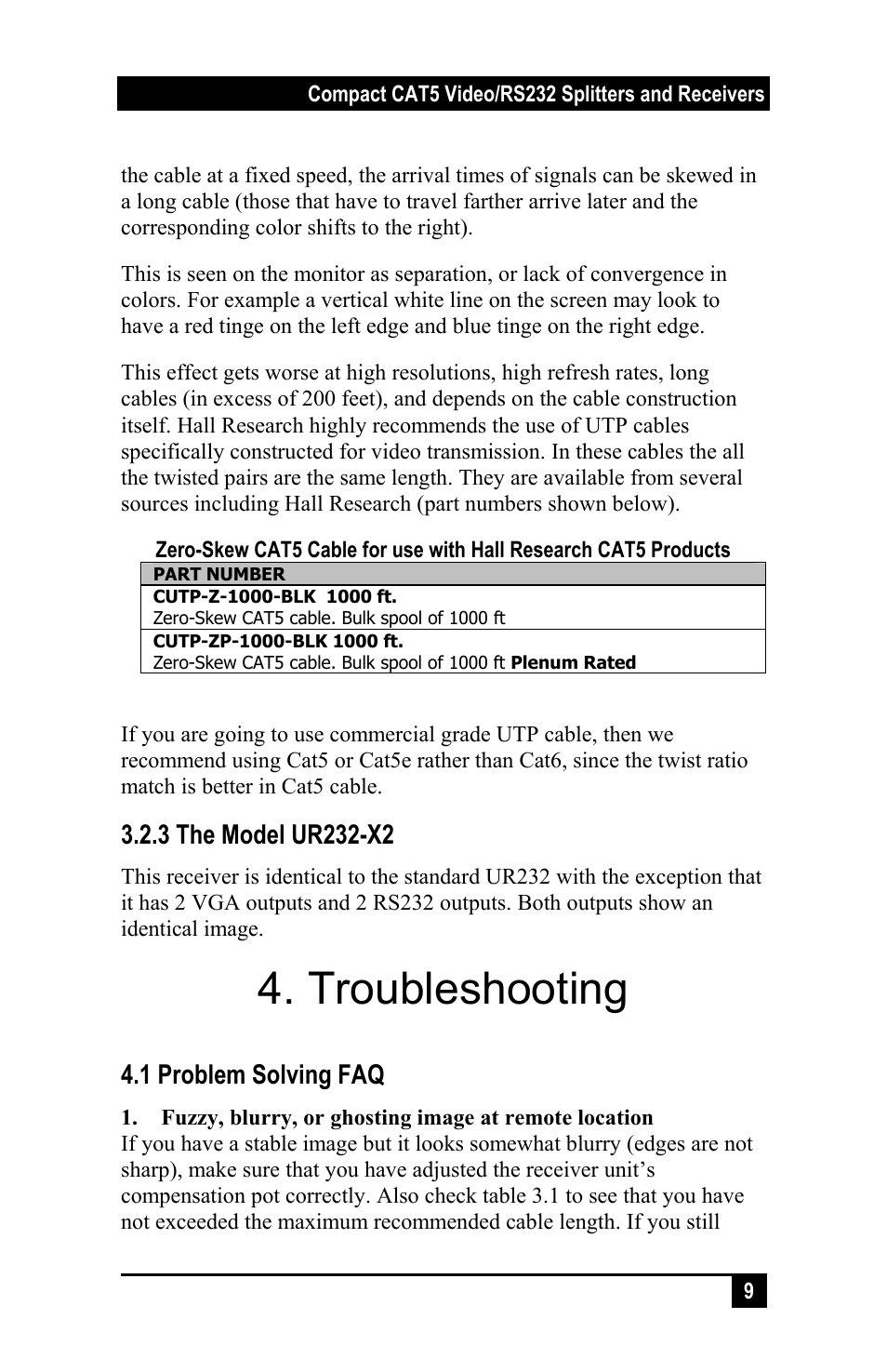 Troubleshooting | Hall Research UV232-8 User Manual | Page 11 / 16