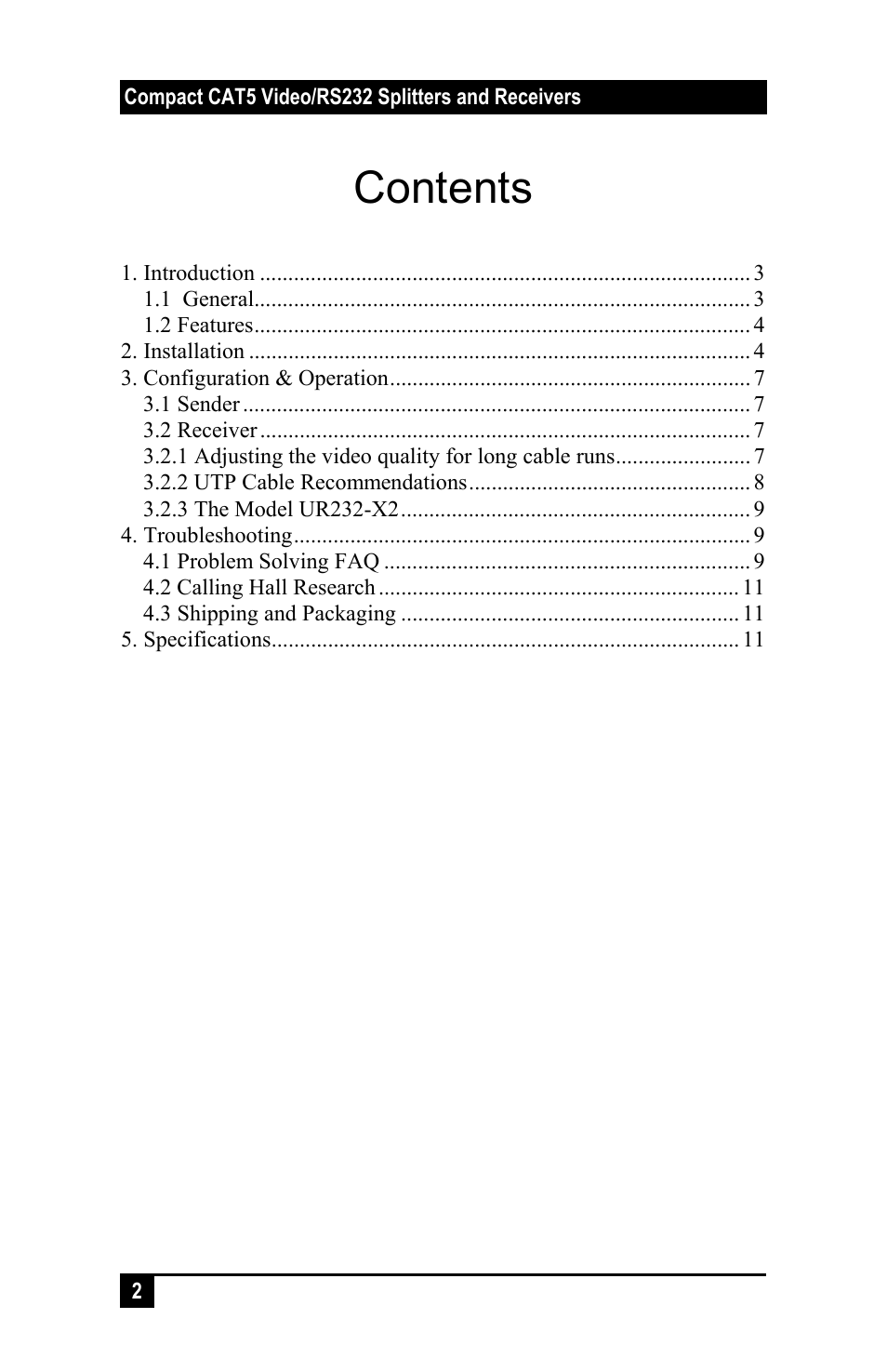 Hall Research UV232-8 User Manual | Page 4 / 16