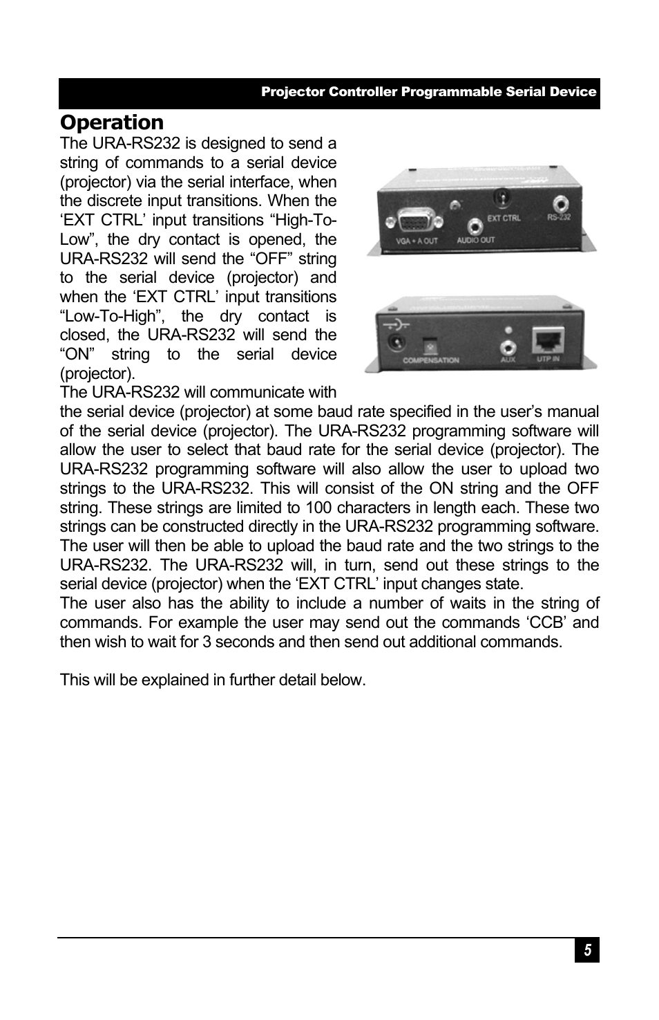 Hall Research URA-RS232-C User Manual | Page 5 / 12