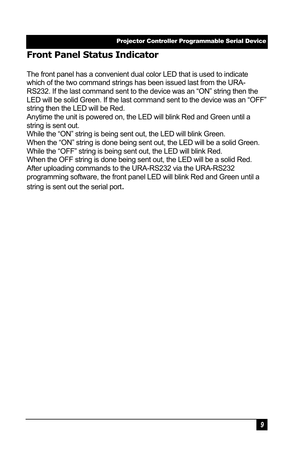 Hall Research URA-RS232-C User Manual | Page 9 / 12