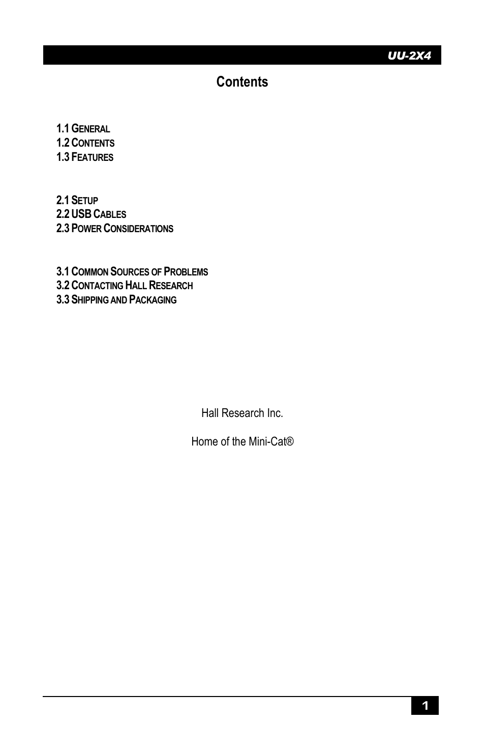 Hall Research UU-2X4 User Manual | Page 3 / 12