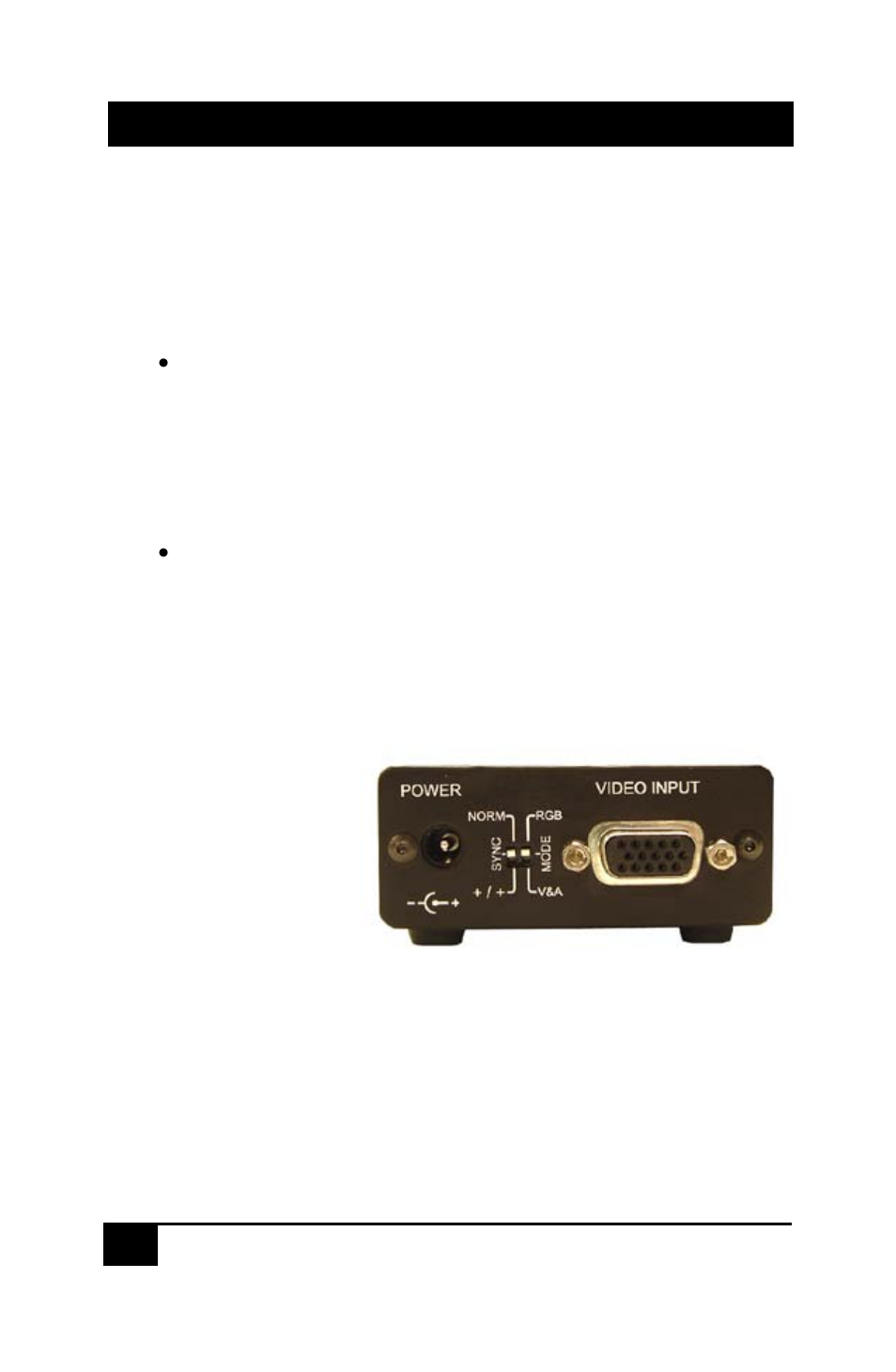 Witch, Ettings for the, Odel | Uv1-sl, Vga + power over utp 8, Figure 4 | Hall Research UV2-S User Manual | Page 10 / 12