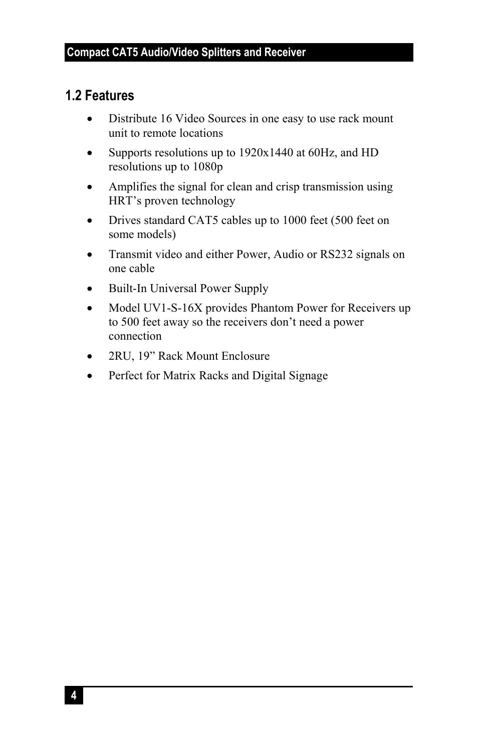 Hall Research UV232-16X User Manual | Page 6 / 16