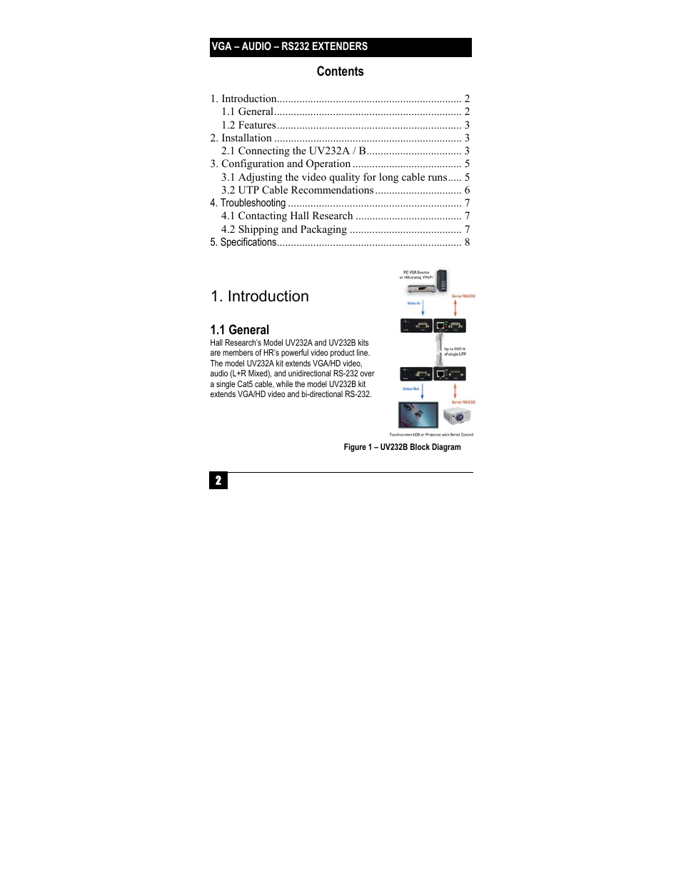 Introduction | Hall Research UV232B-S User Manual | Page 4 / 12