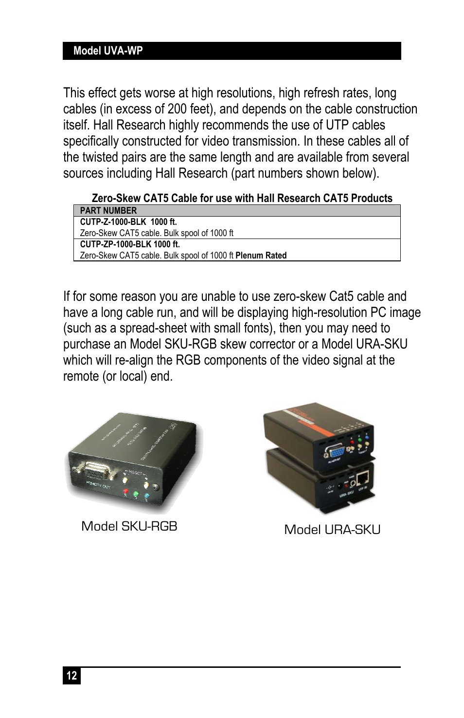 Hall Research UVA-WP User Manual | Page 14 / 20