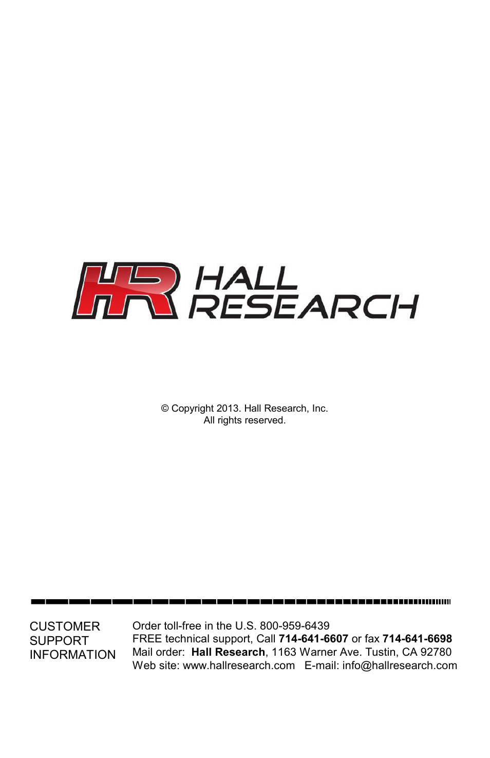 Hall Research HSM-I-04-04 User Manual | Page 28 / 28