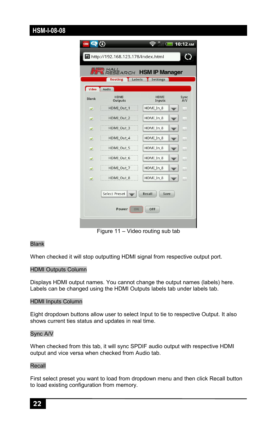 Hall Research HSM-I-08-08 User Manual | Page 24 / 40