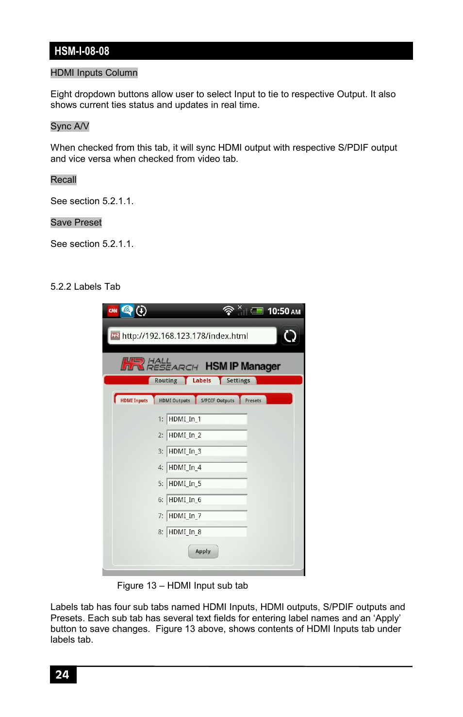 Hall Research HSM-I-08-08 User Manual | Page 26 / 40