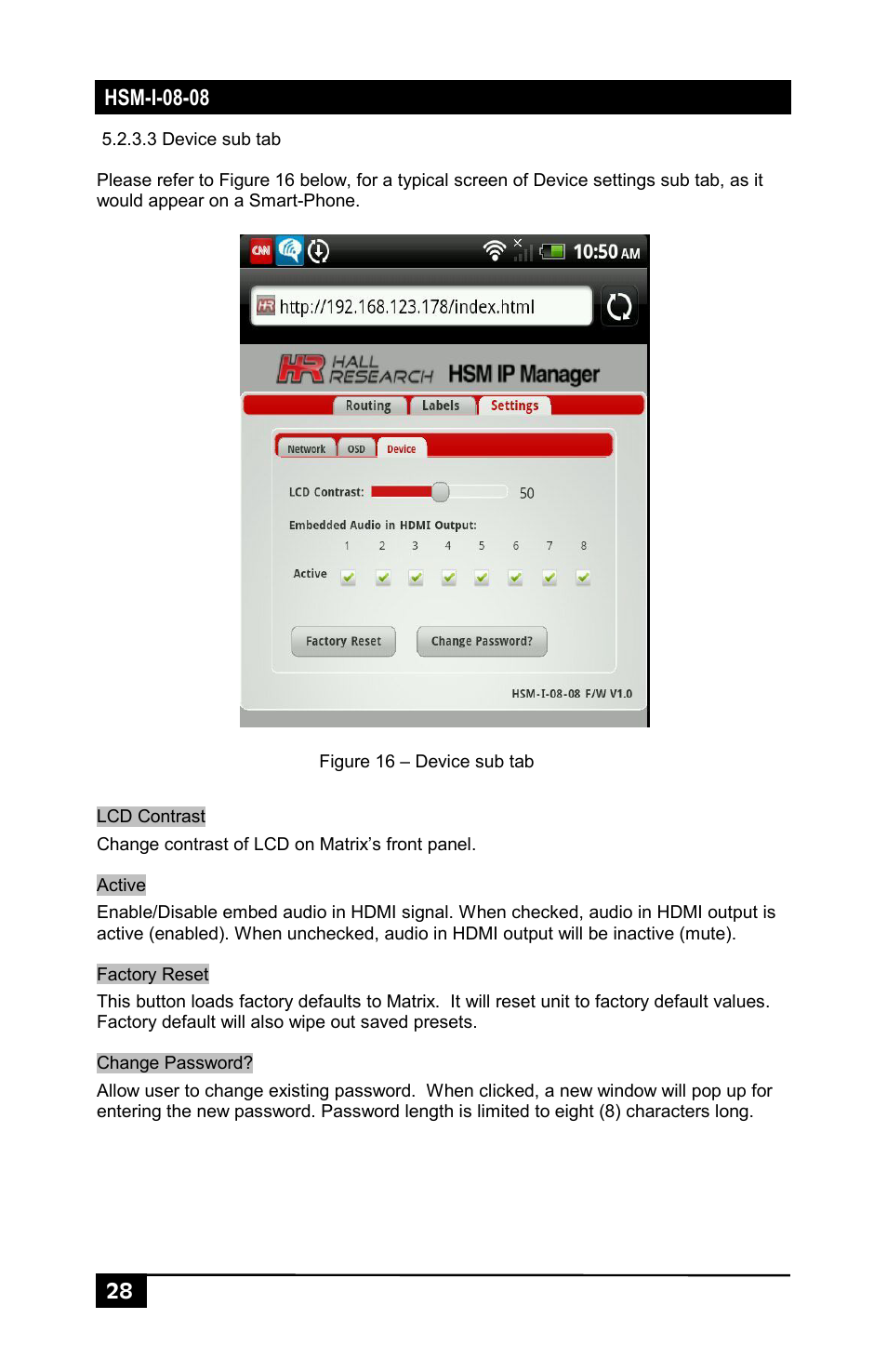 Hall Research HSM-I-08-08 User Manual | Page 30 / 40