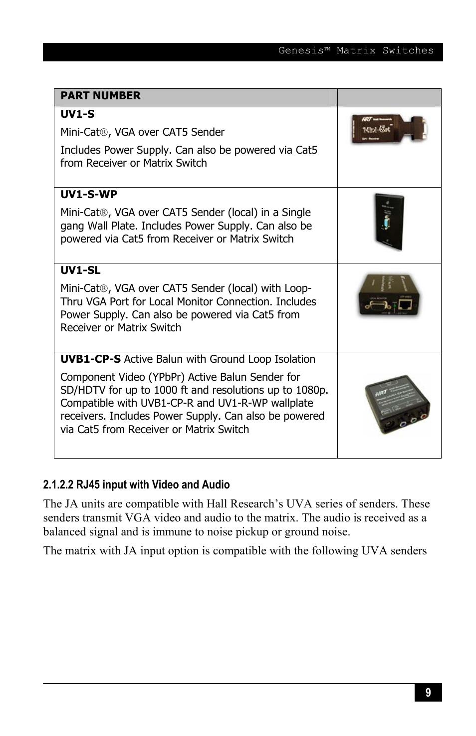 Hall Research VSM-I-A-16-16 User Manual | Page 11 / 48