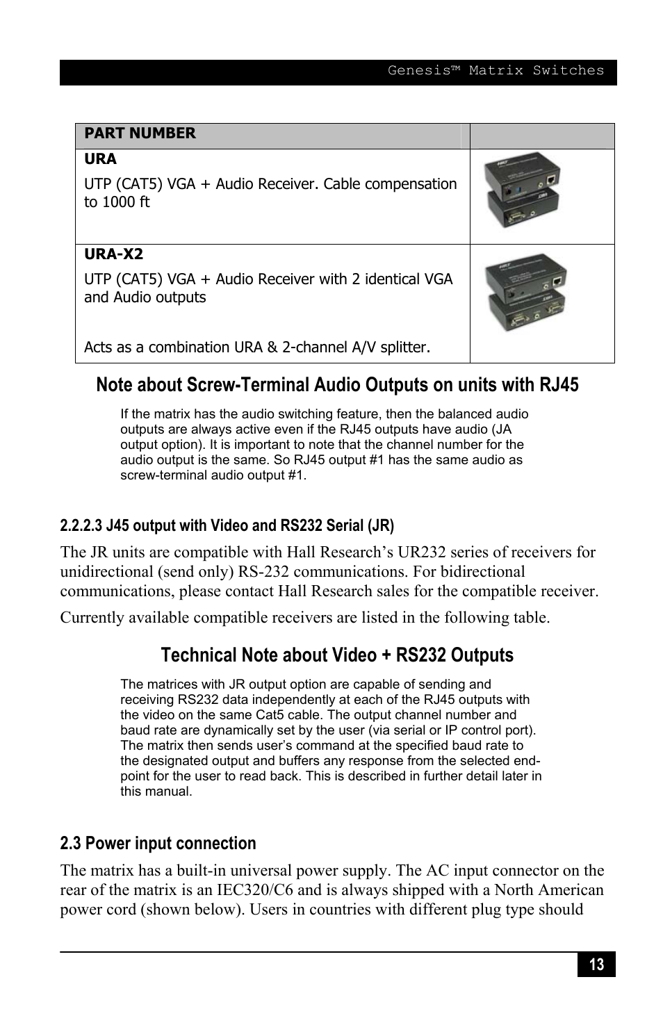 Hall Research VSM-I-A-16-16 User Manual | Page 15 / 48