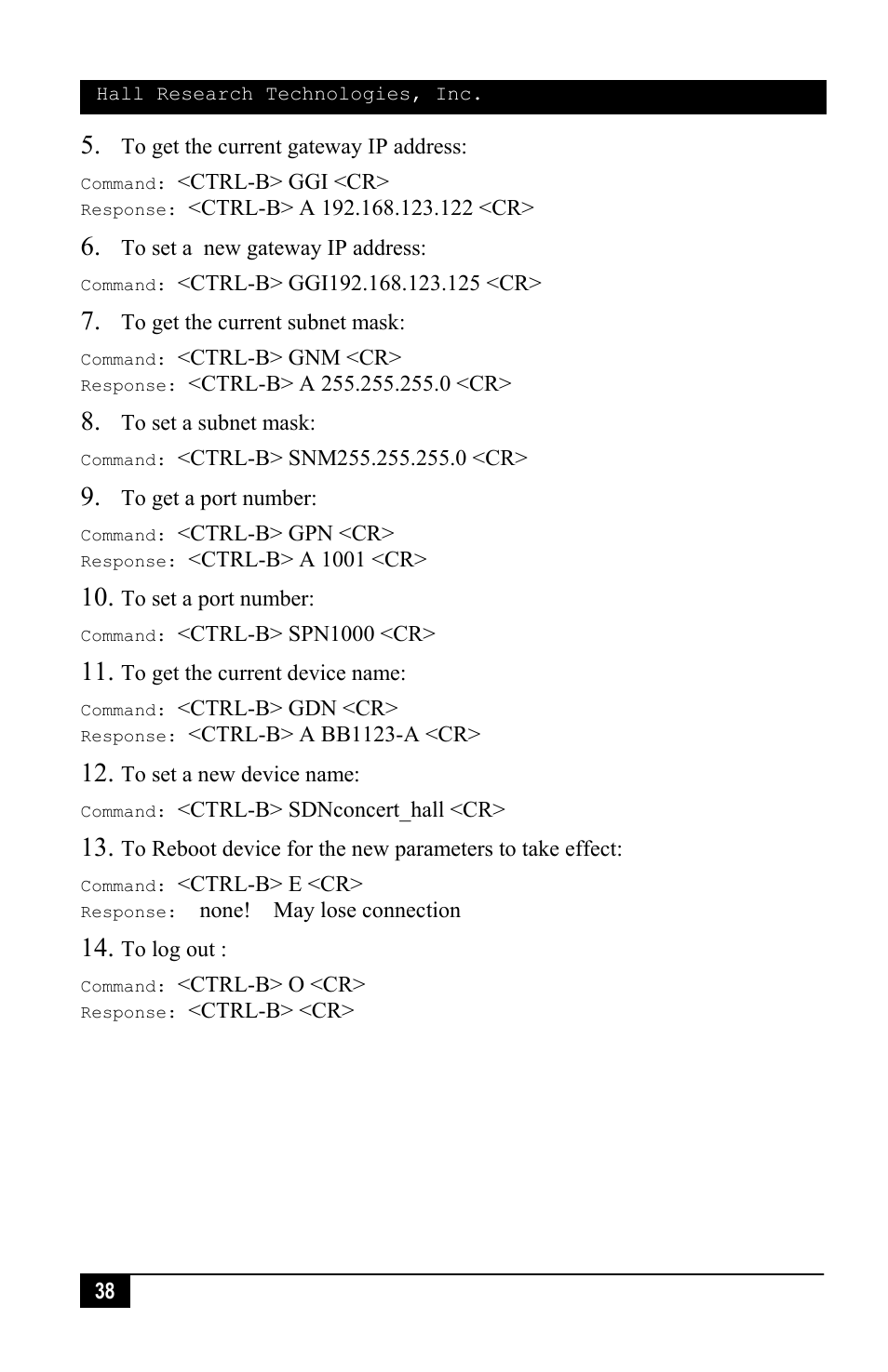 Hall Research VSM-I-A-16-16 User Manual | Page 40 / 48