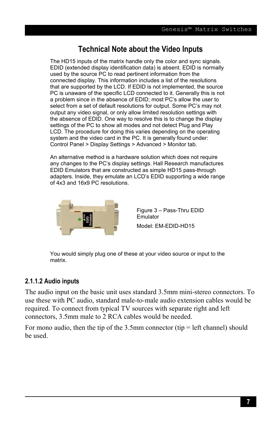 Hall Research VSM-I-A-16-16 User Manual | Page 9 / 48