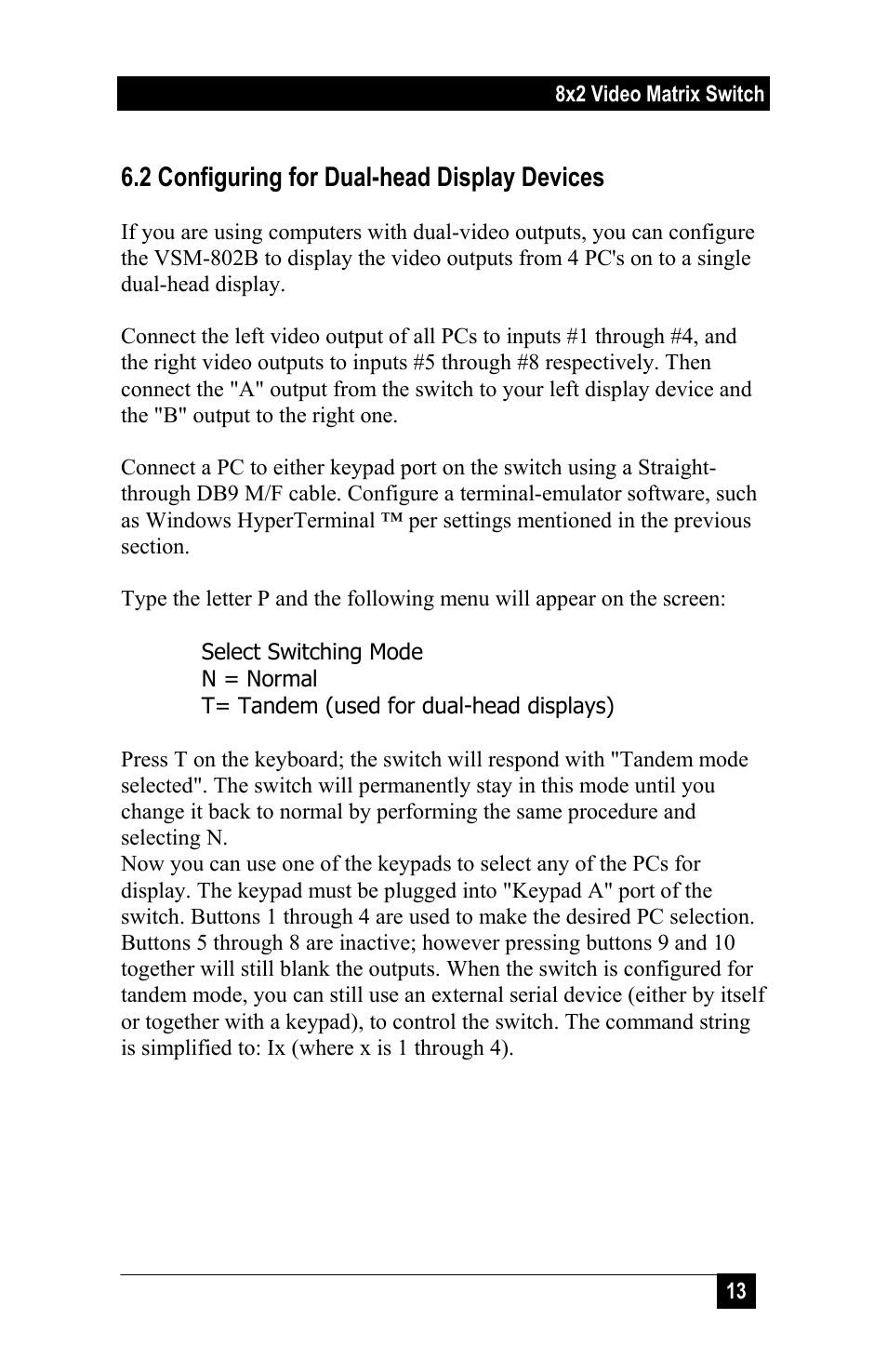 Hall Research VSM-802B User Manual | Page 15 / 20