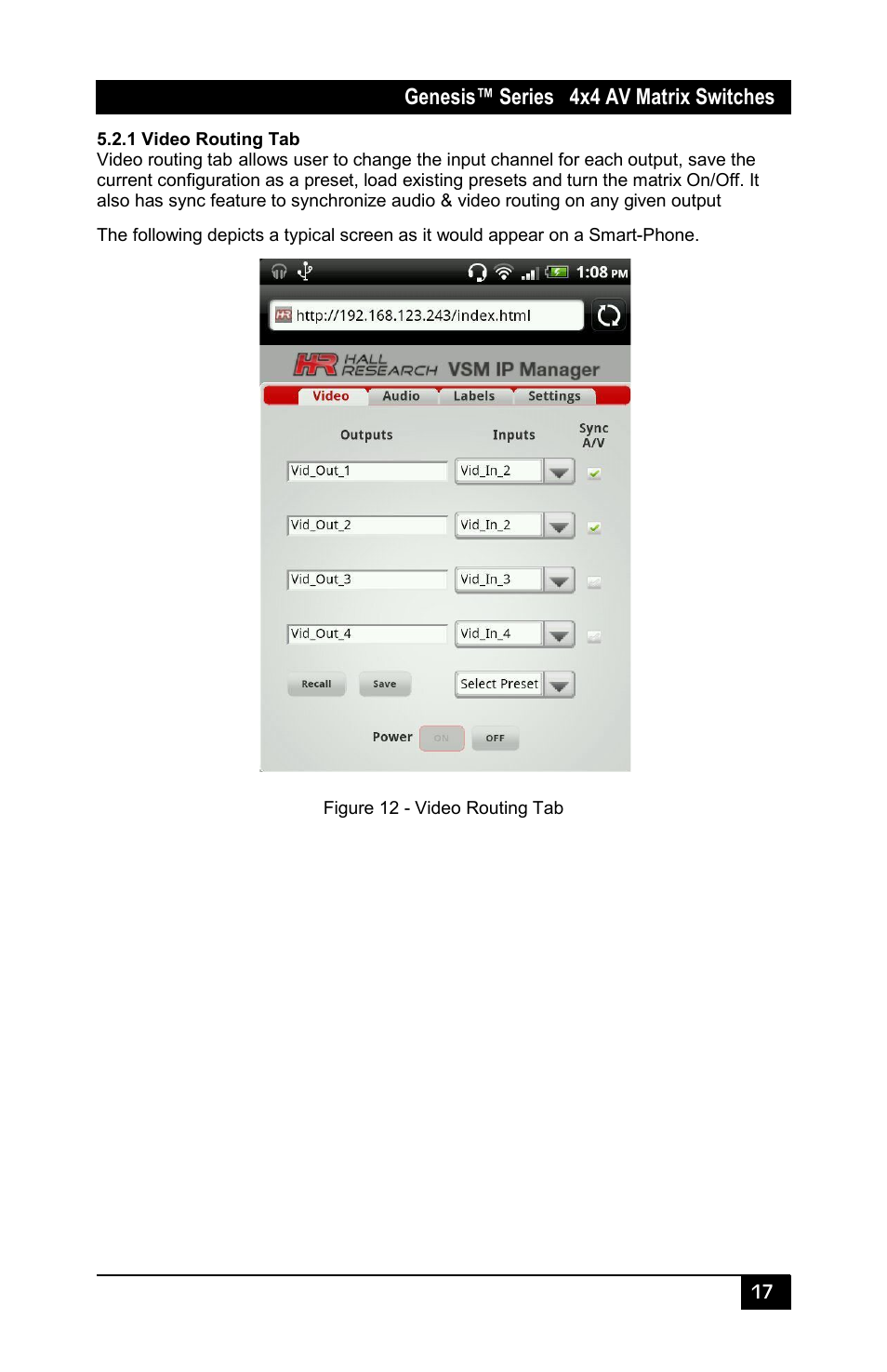 Hall Research VSM-I-A-4-JA4 User Manual | Page 19 / 32