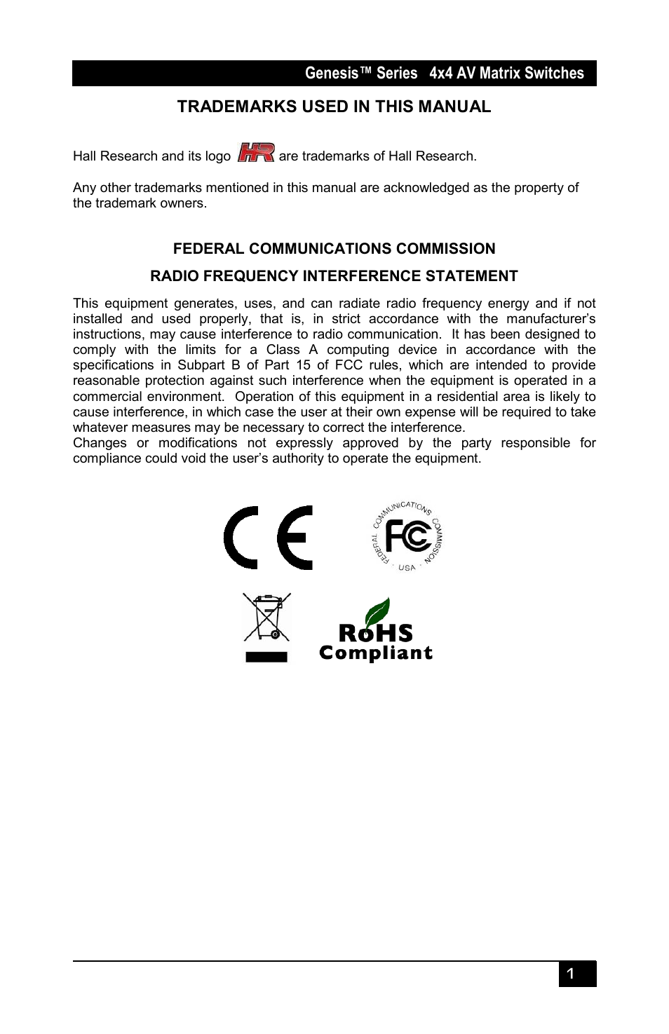 Hall Research VSM-I-A-4-JA4 User Manual | Page 3 / 32