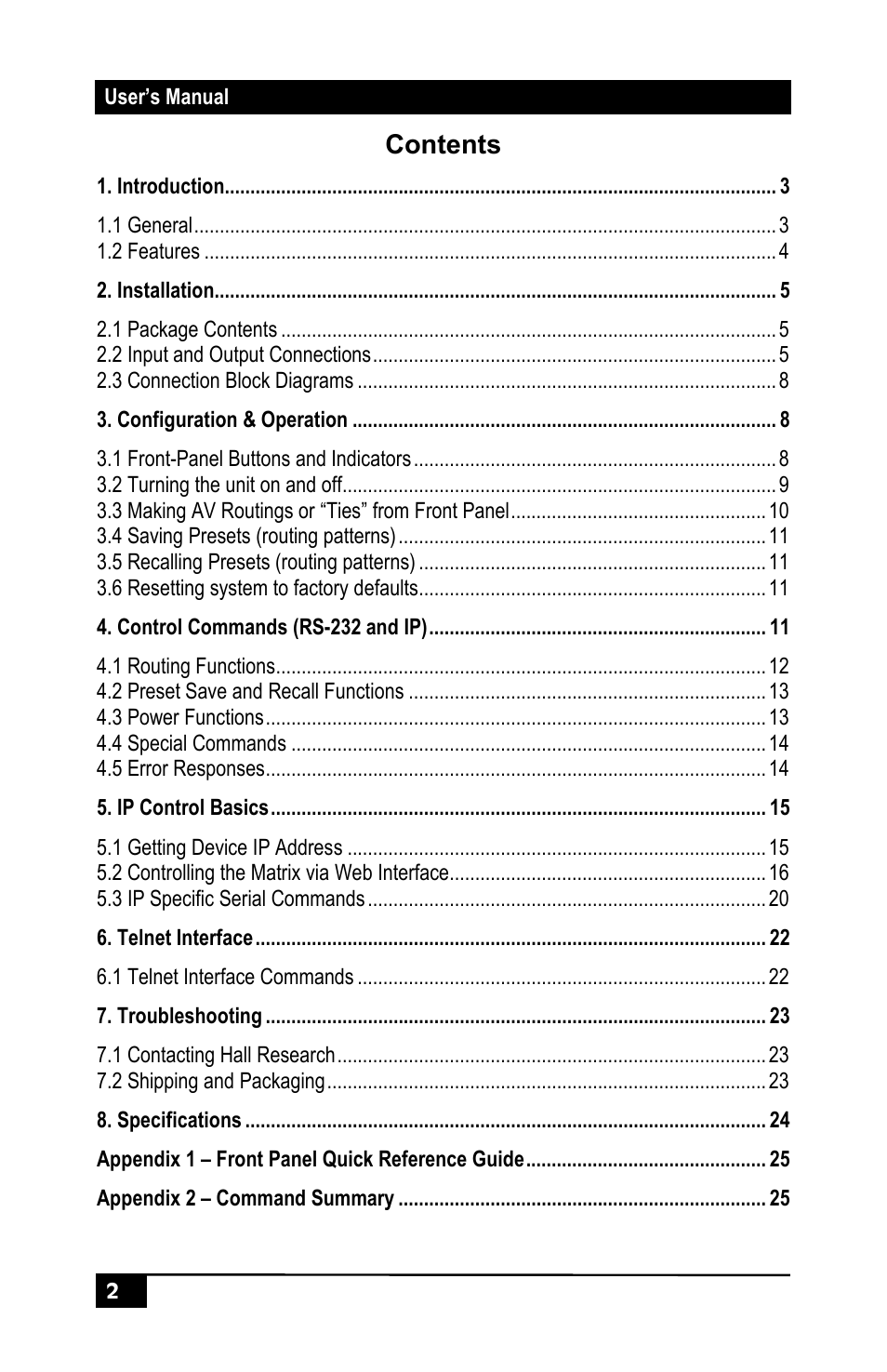 Hall Research VSM-I-A-4-JA4 User Manual | Page 4 / 32