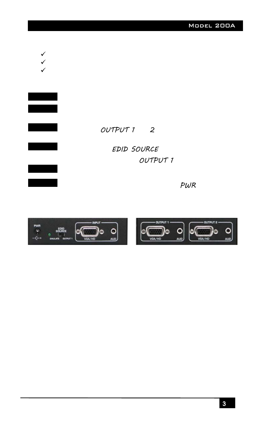 Package contents, Installation, Specifications | Hall Research 200A User Manual | Page 3 / 4