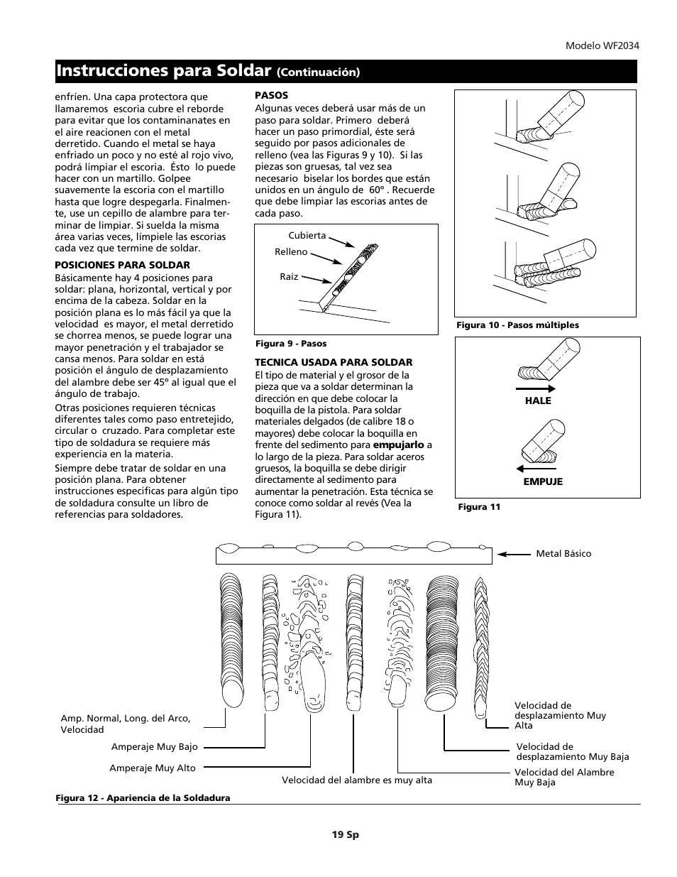 Instrucciones para soldar | Campbell Hausfeld WF2034 User Manual | Page 19 / 24