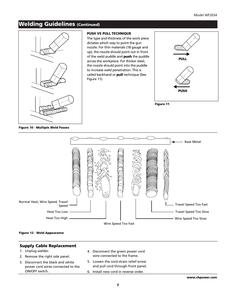 Welding guidelines | Campbell Hausfeld WF2034 User Manual | Page 7 / 24