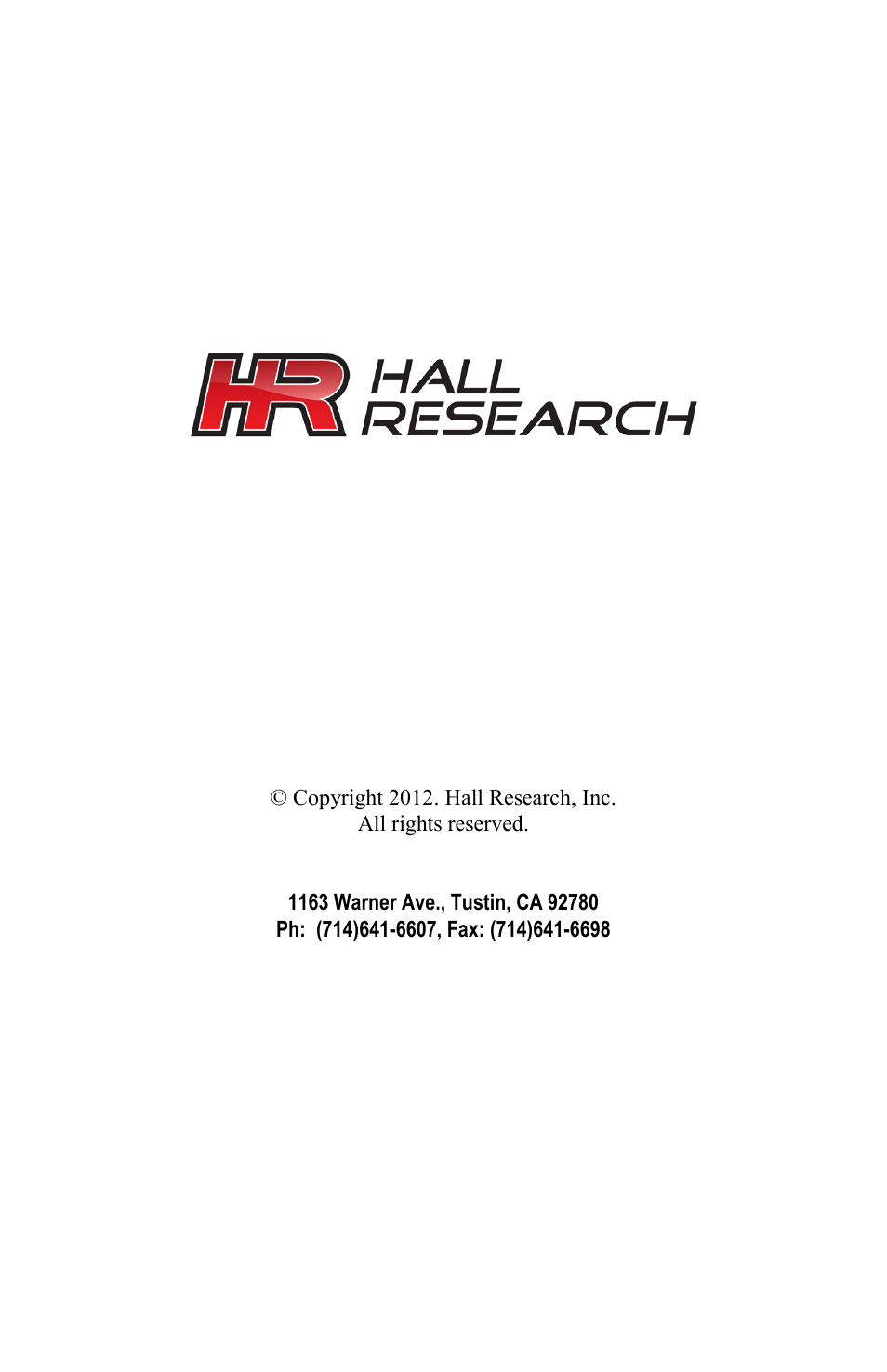 1163 warner ave., tustin, ca 92780, Ph: (714)641-6607, fax: (714)641-6698 | Hall Research U97-Ultra-2B-S User Manual | Page 18 / 18