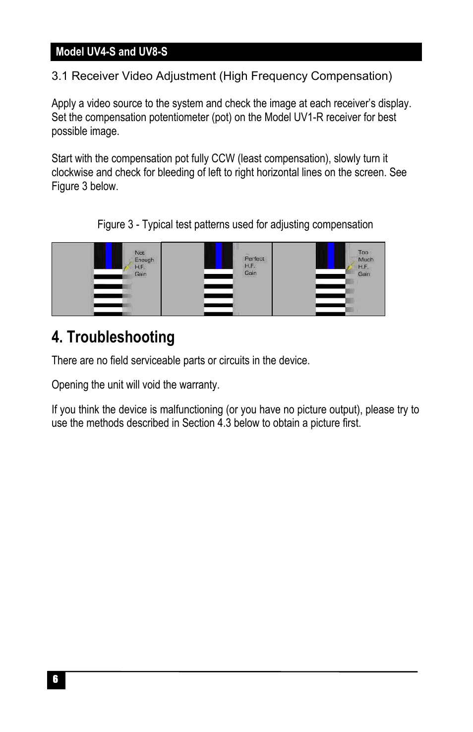 Troubleshooting | Hall Research UV8-S User Manual | Page 8 / 12