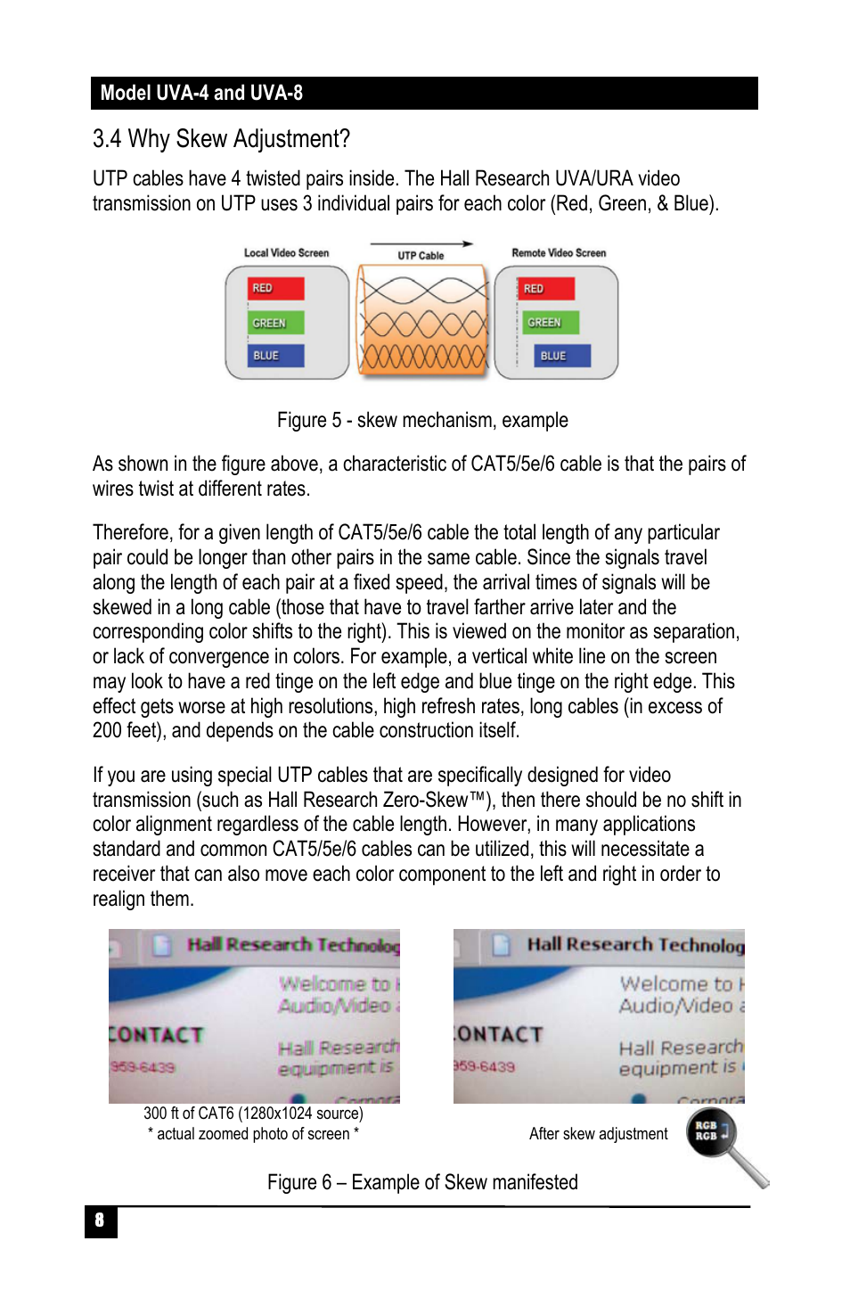 4 why skew adjustment | Hall Research UVA-8 User Manual | Page 10 / 16