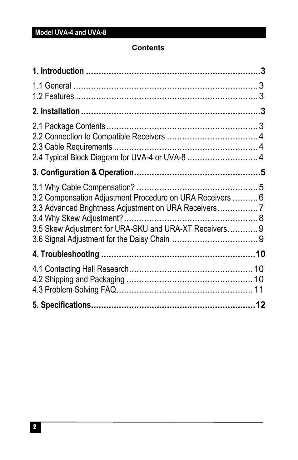 Hall Research UVA-8 User Manual | Page 4 / 16