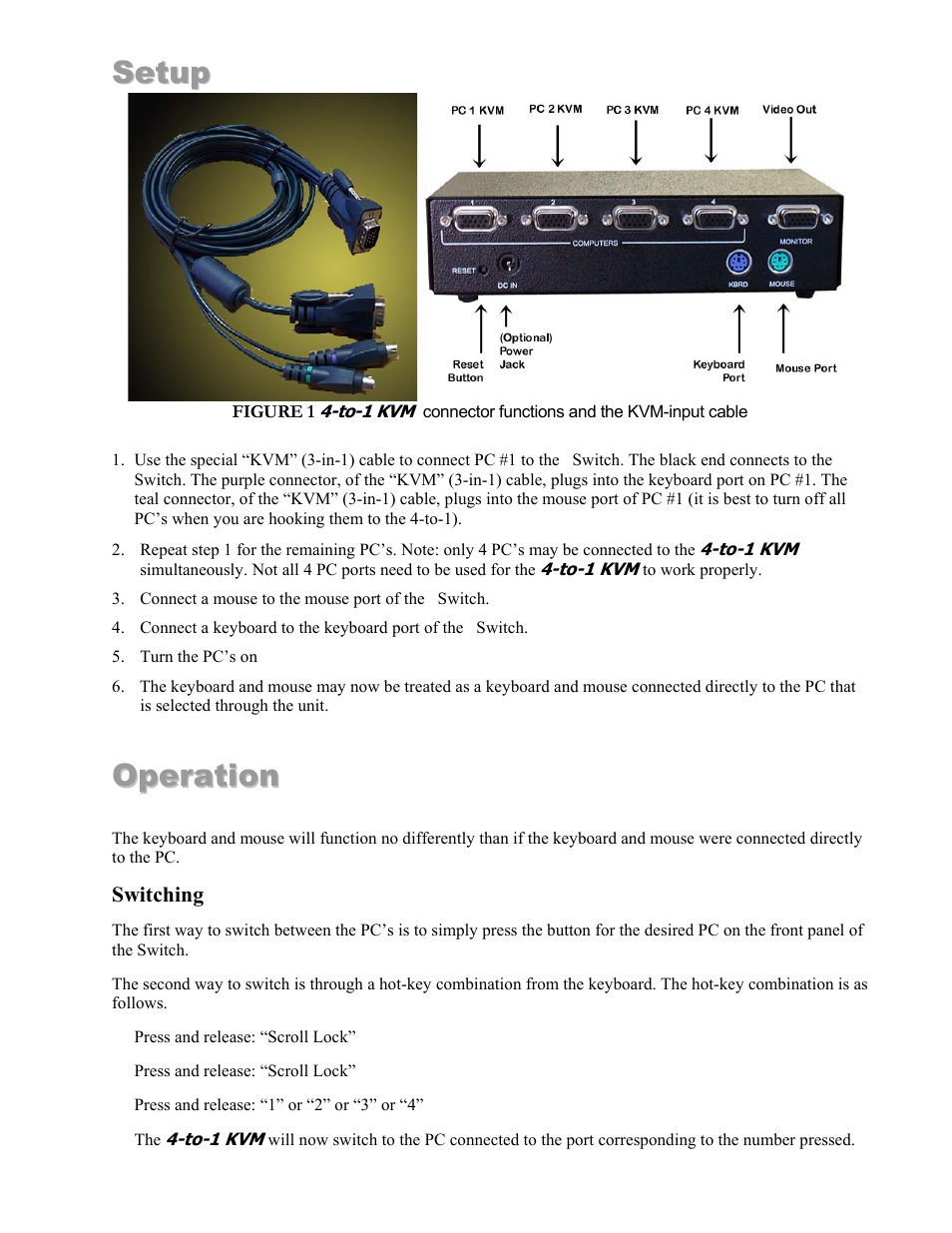 Hall Research 4-to-1KVM User Manual | Page 3 / 4