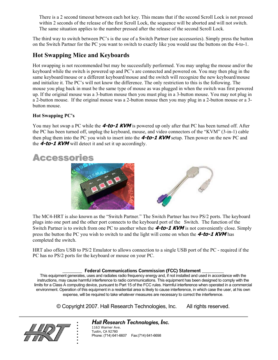 Hall Research 4-to-1KVM User Manual | Page 4 / 4