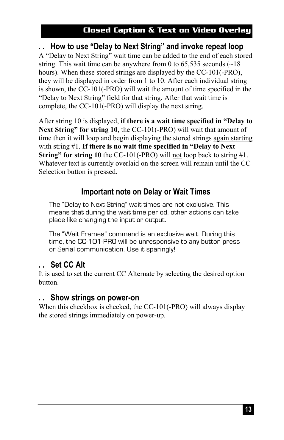 Hall Research CC-101-PRO User Manual | Page 13 / 24
