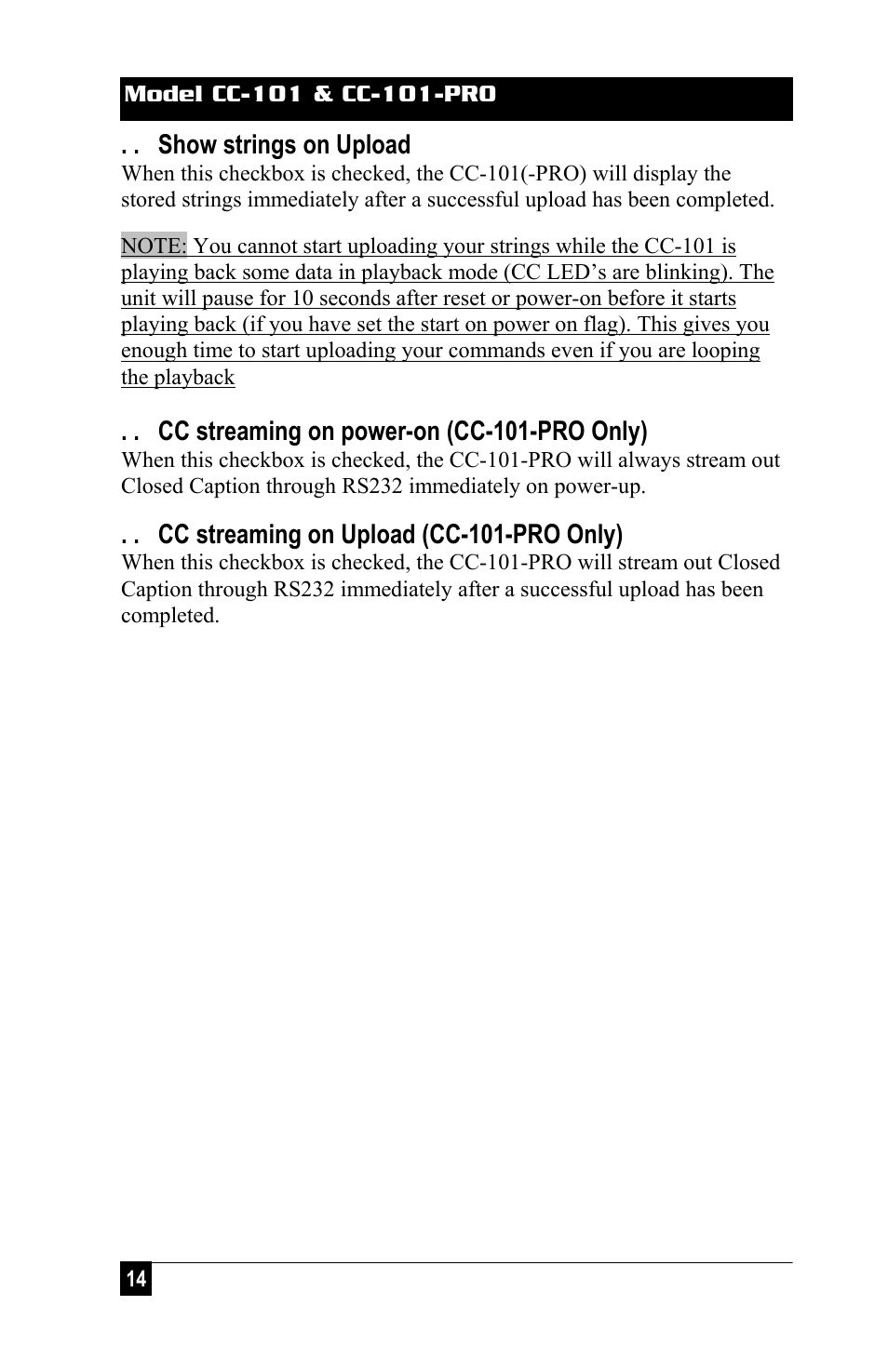 Hall Research CC-101-PRO User Manual | Page 14 / 24