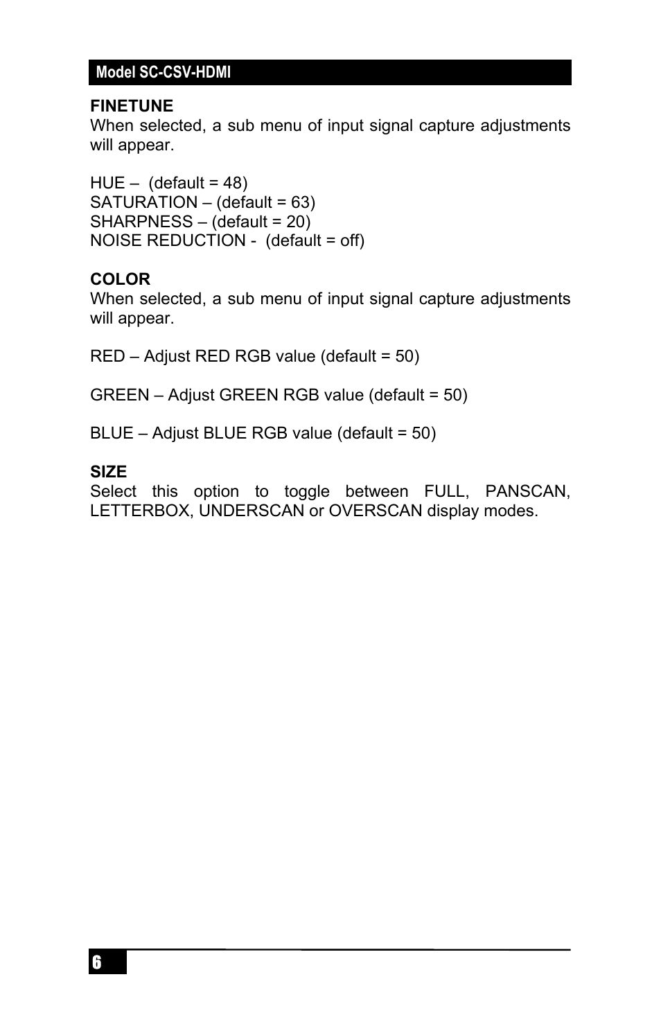 Hall Research SC-CSV-HDMI User Manual | Page 8 / 16