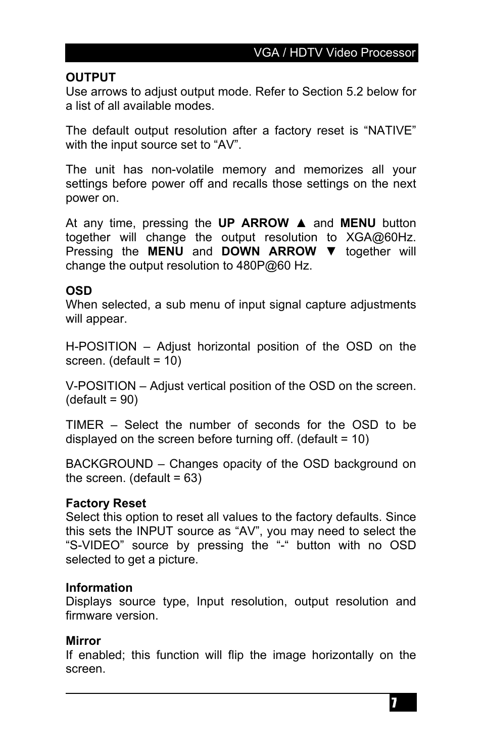 Hall Research SC-CSV-HDMI User Manual | Page 9 / 16