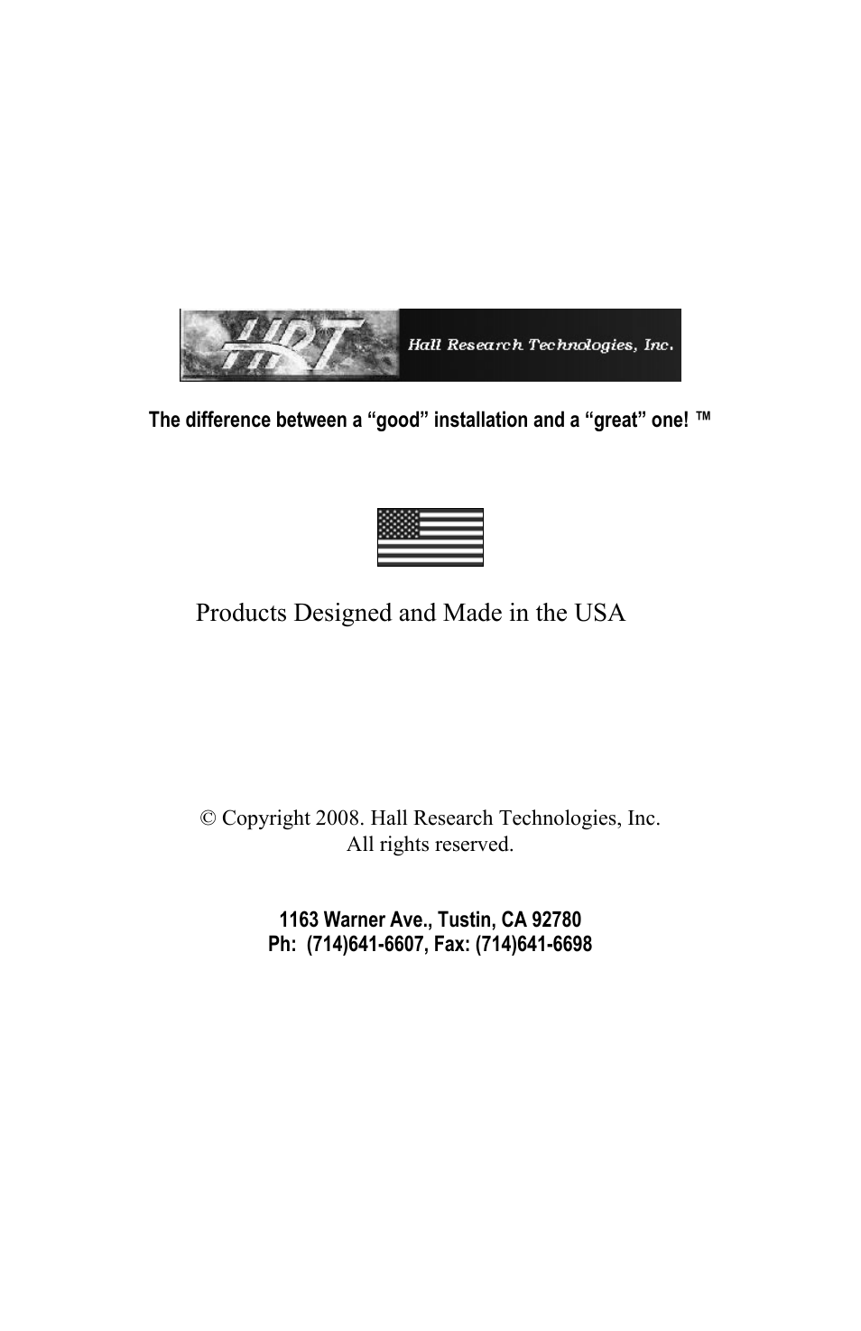 Hall Research SC-DV-2 User Manual | Page 16 / 16