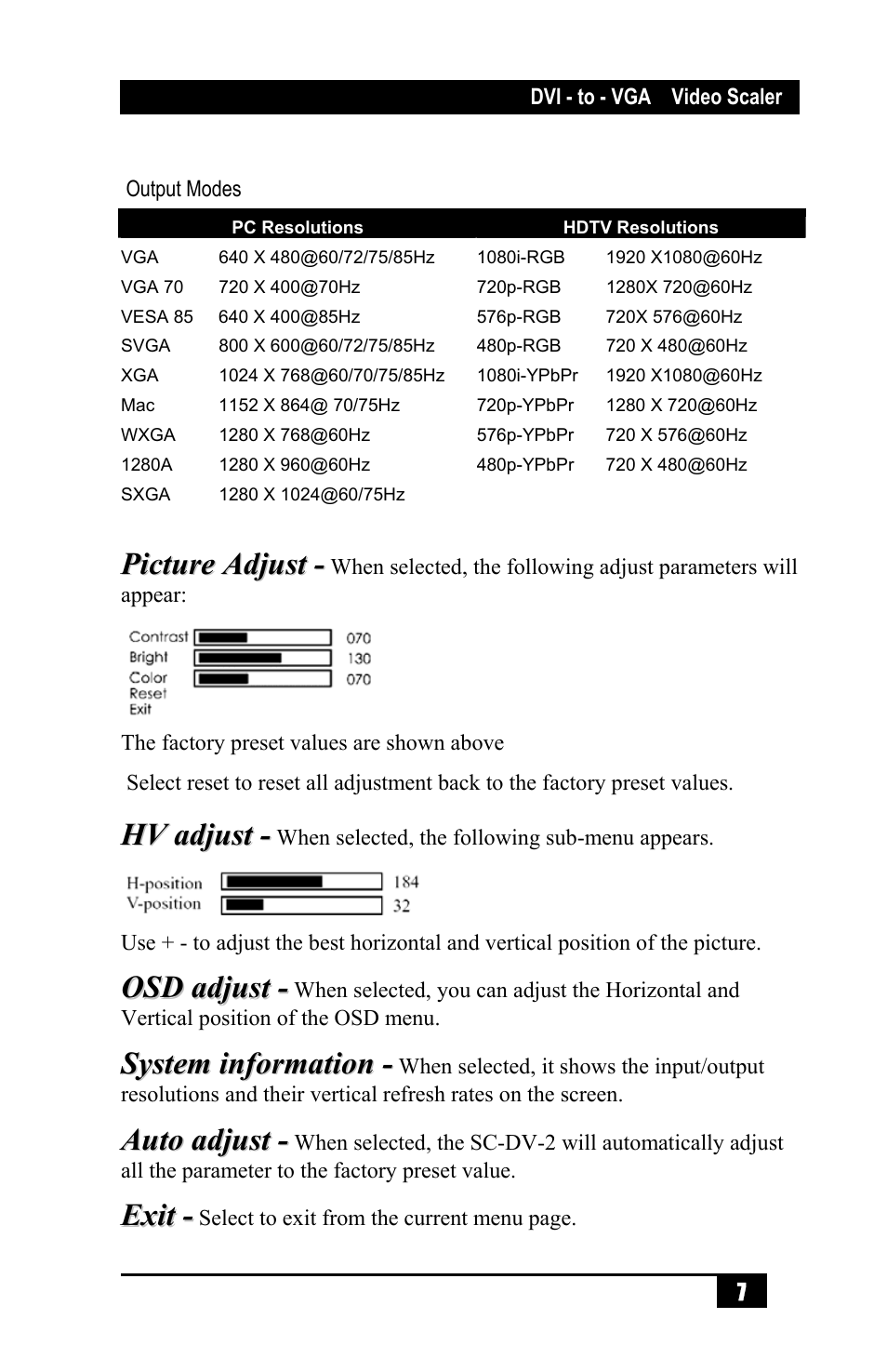 Hall Research SC-DV-2 User Manual | Page 9 / 16