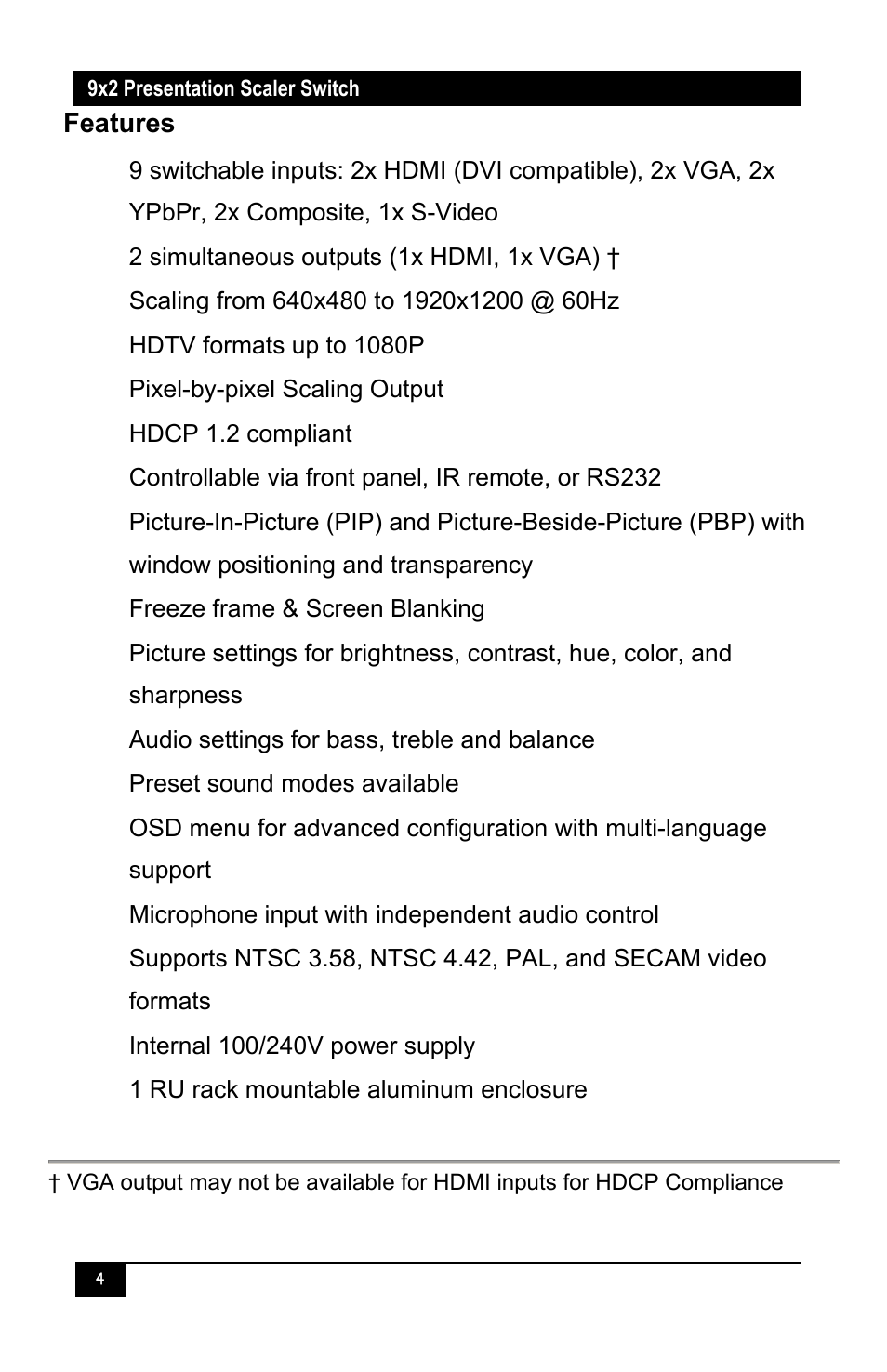 Hall Research SC-PRE-9A User Manual | Page 6 / 20