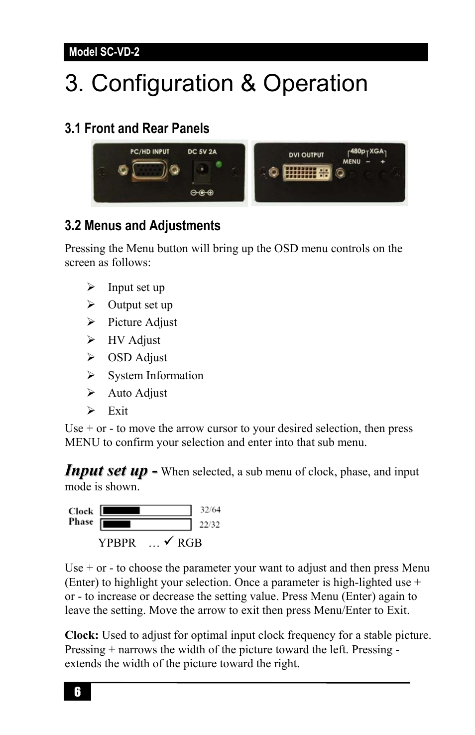 Configuration & operation | Hall Research SC-VD-2 User Manual | Page 8 / 16