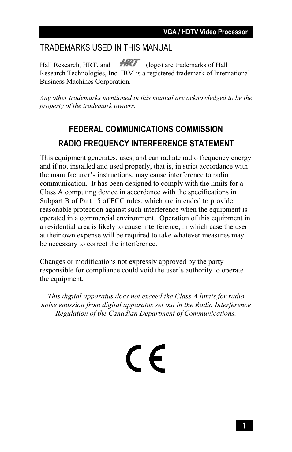 Hall Research SC-VGA-2A User Manual | Page 3 / 16