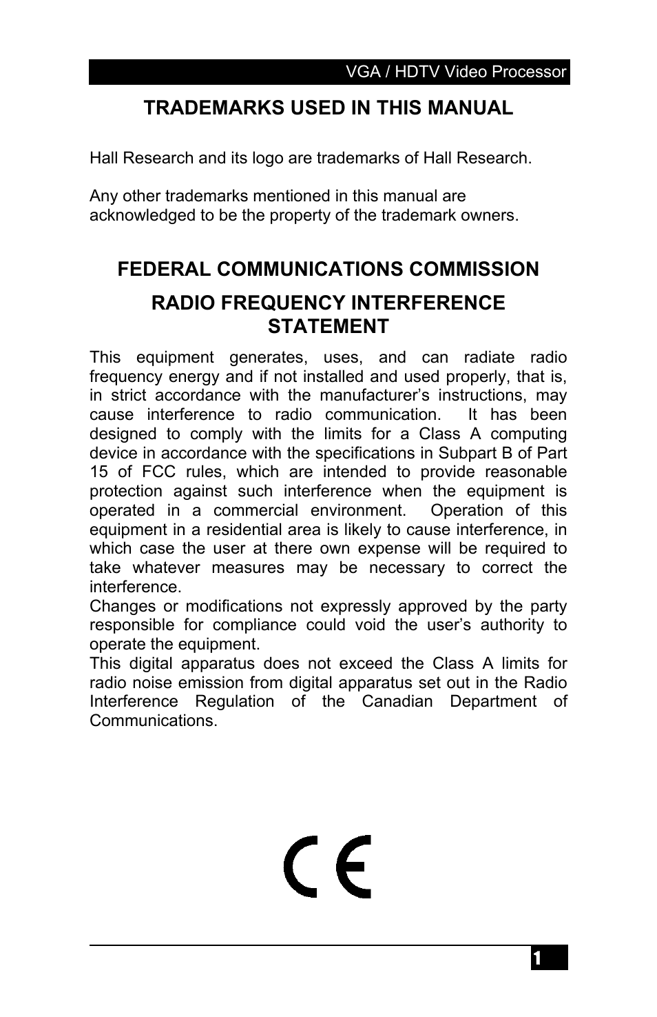 Hall Research SC-VGA-2B User Manual | Page 3 / 16