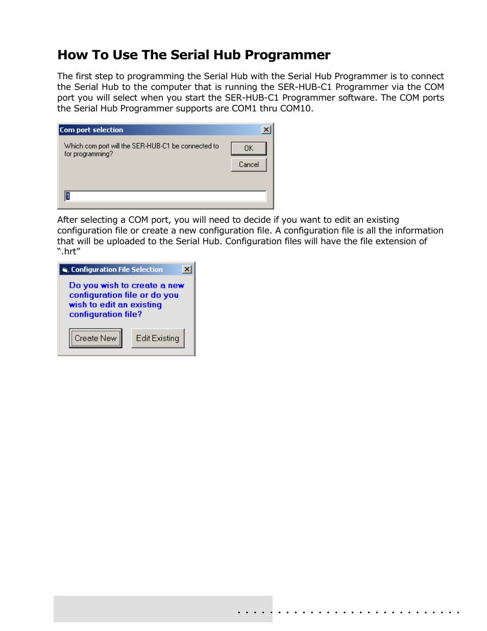 How to use the serial hub programmer | Hall Research SER-HUB-C1 User Manual | Page 5 / 12