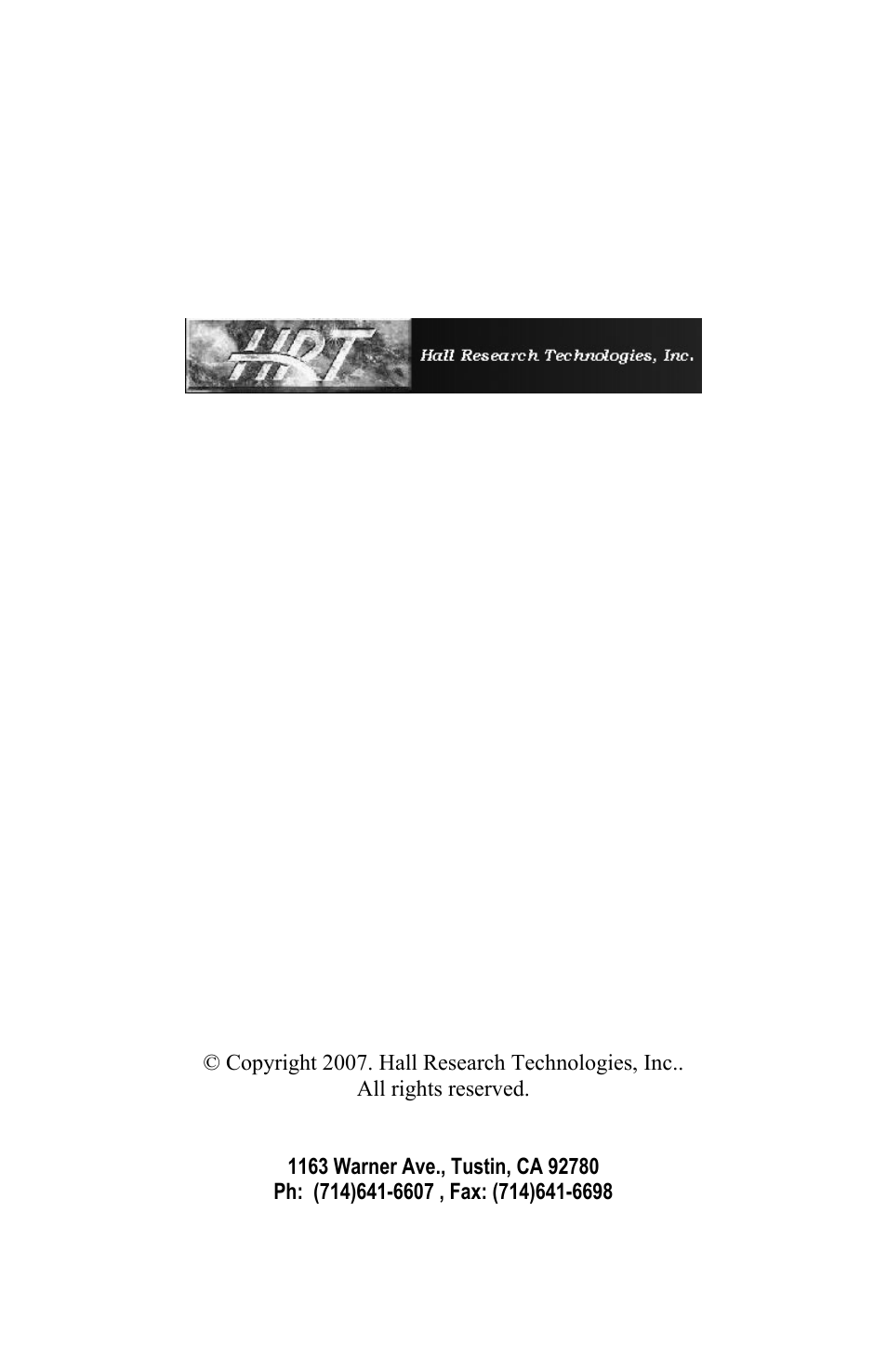 Hall Research TVB-350 User Manual | Page 16 / 16