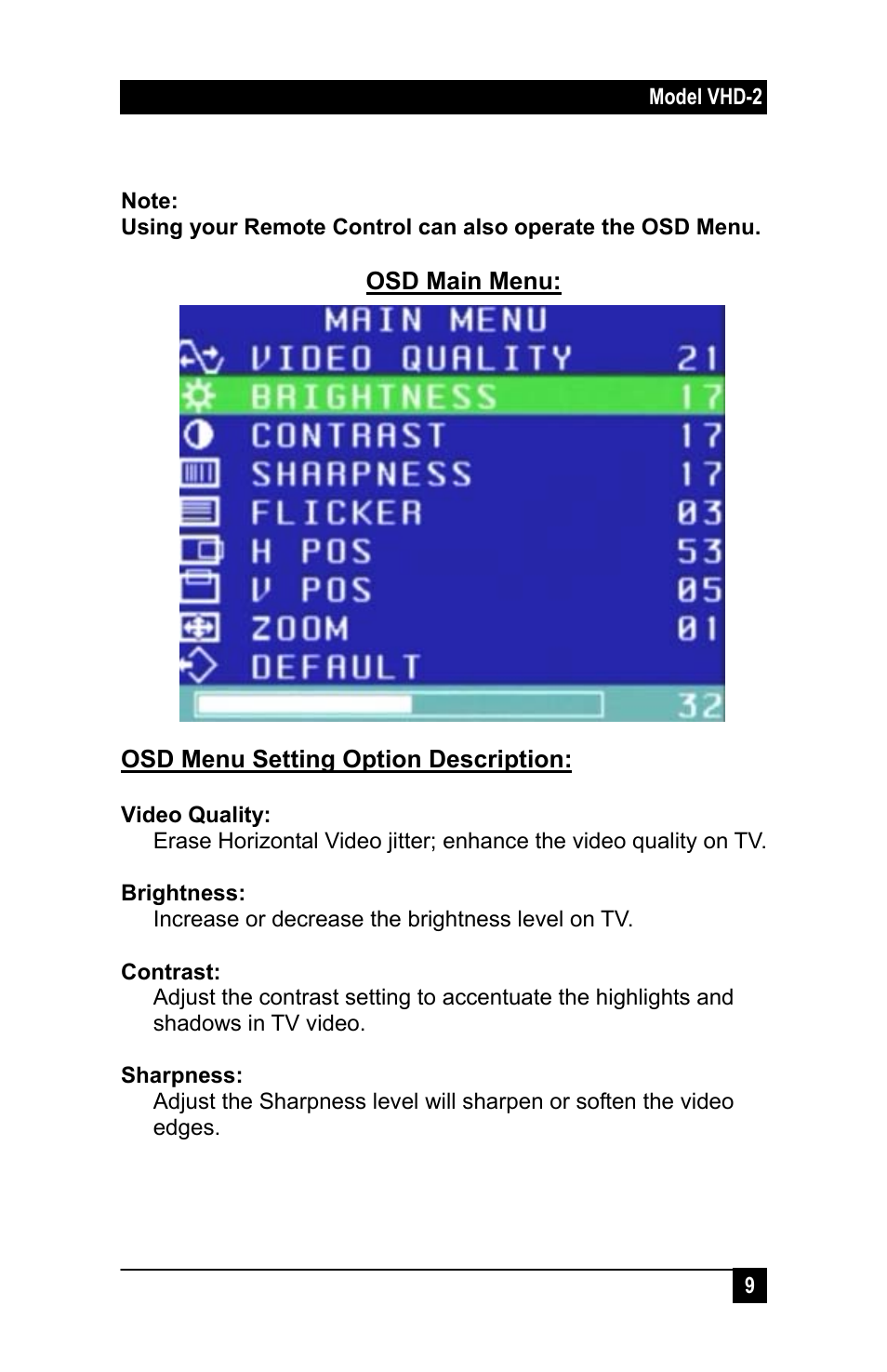 Hall Research VHD-2 User Manual | Page 12 / 20