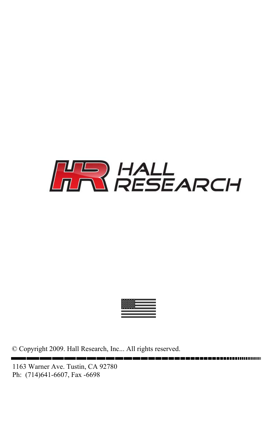 Hall Research VHD-2 User Manual | Page 20 / 20