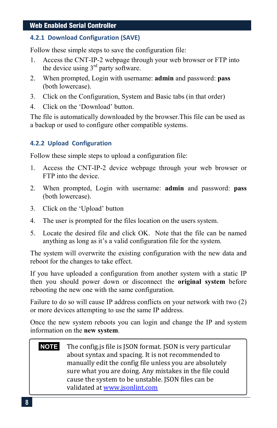 Hall Research CNT-IP-2 User Manual | Page 8 / 29