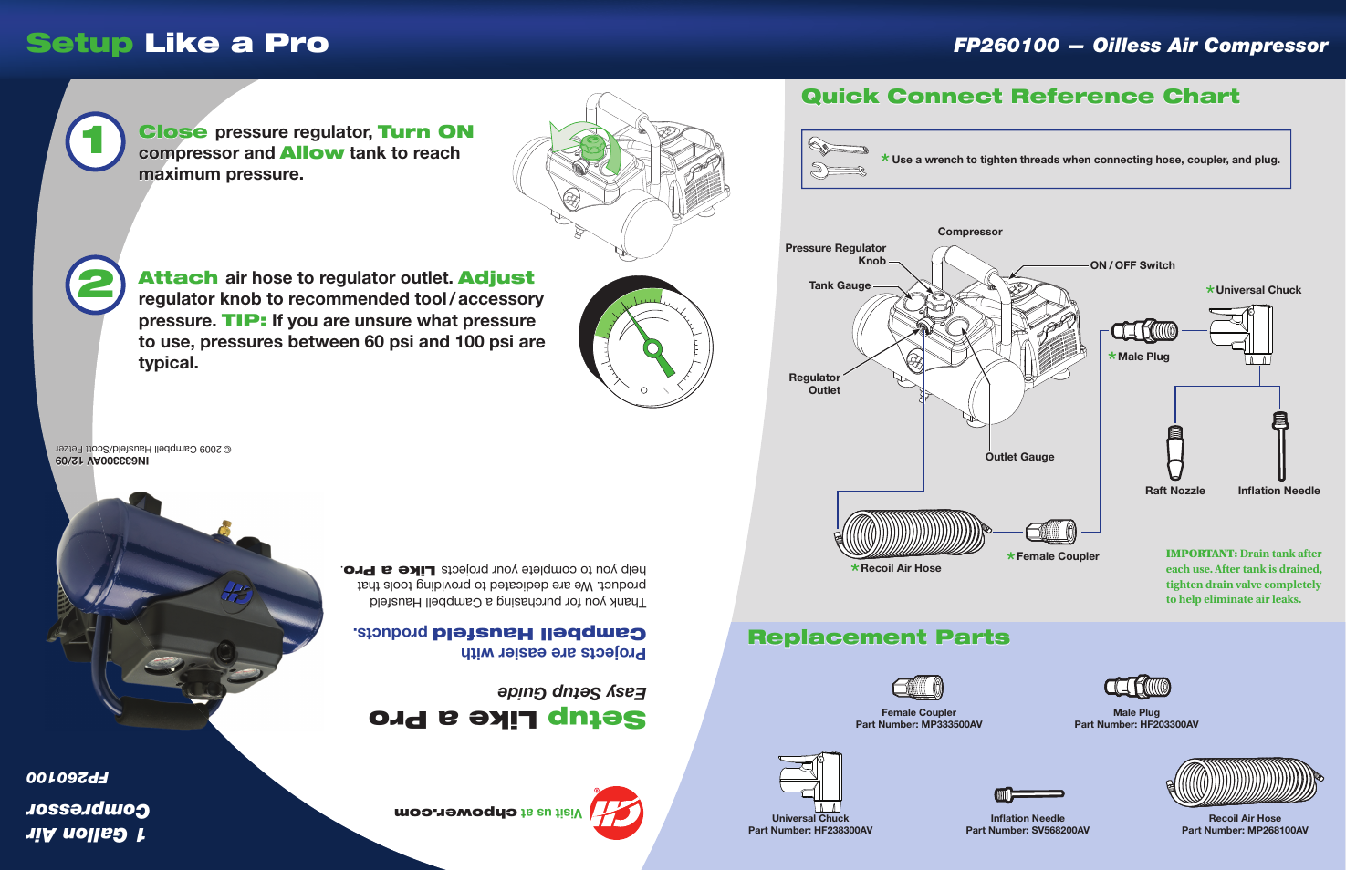 Campbell Hausfeld IN633300AV User Manual | 2 pages