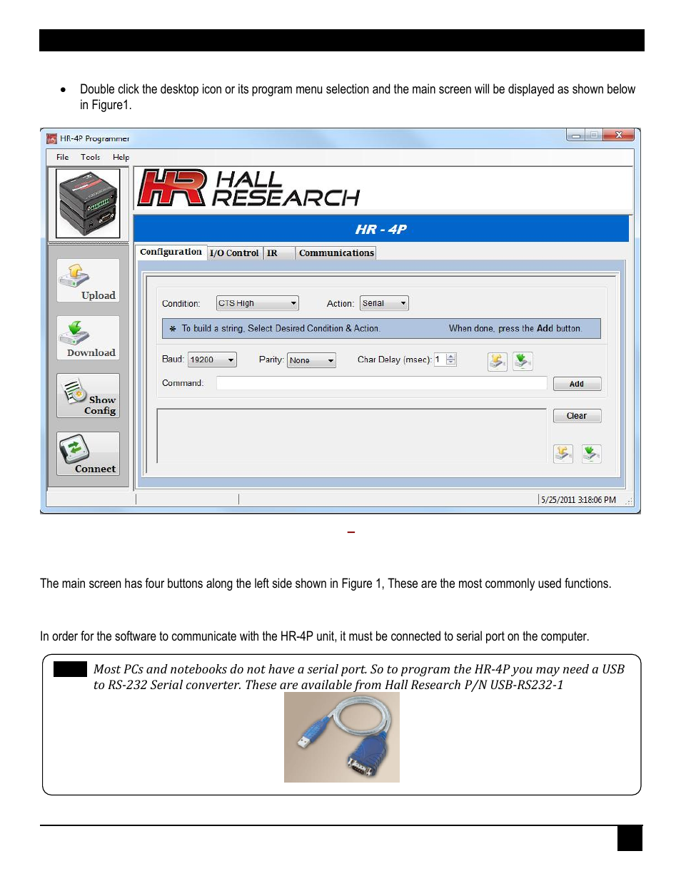 Using the software, Button selection, Connect/disconnect | 3using the software | Hall Research HR-4P User Manual | Page 3 / 15