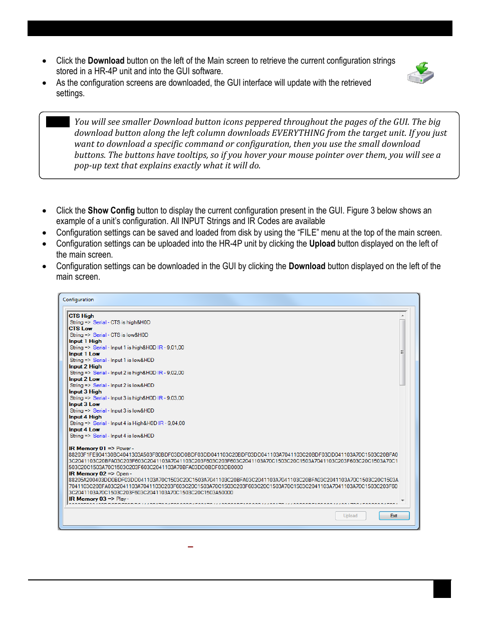 5download, Show config | Hall Research HR-4P User Manual | Page 5 / 15